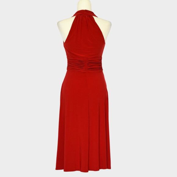 EVAN PICONE Women's Red Halter Dress Size 4 - Picture 3 of 6